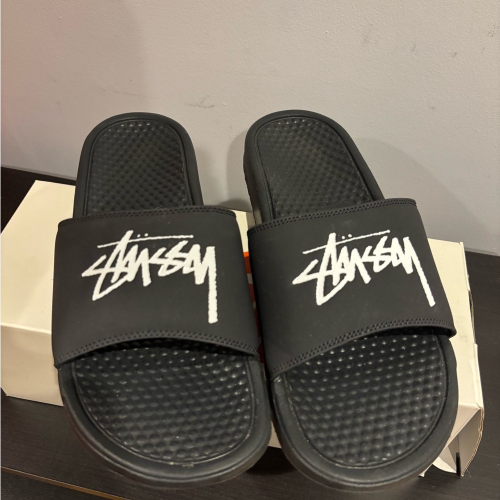 Nike Benassi Stussy Off Noir Slides